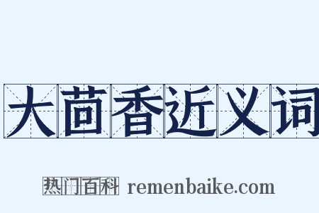 大茴香近义词是什么意思的图片